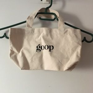 New GOOP Cream Cotton Canvas Little Tote Bag